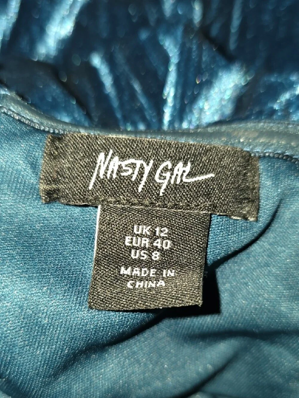 Nasty Gal Teal Shimmer Fabric Romper - Picture 5 of 5